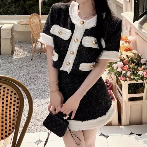 Tweed skirt 2 pieces set - Picture 2 of 9